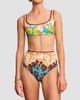 ALÉMAIS Women's Splice Floral Scoopneck Bikini Top - 3