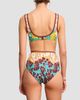 ALÉMAIS Women's Splice Floral Scoopneck Bikini Top - 4