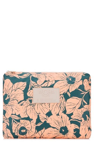 Aloha Collection Aloha Collection Mid Flor Del Mar Water Resistant Tyvek® Zip Pouch