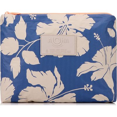 Aloha Collection Aloha Collection Mid Salina Tiny Stripe Water Resistant Tyvek® Zip Pouch