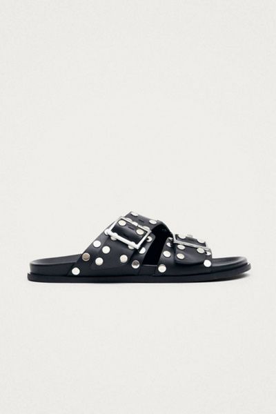 ALOHAS ALOHAS Alba Studs Leather Sandals in Black, Women's at Urban Outfitters