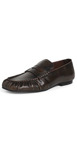 ALOHAS ALOHAS Aven Leather Loafers Vintage Effect Brown