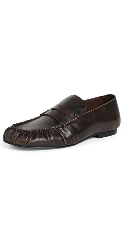 ALOHAS ALOHAS Aven Leather Loafers Vintage Effect Brown