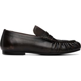 Alohas Alohas Brown Aven Vintage Effect Leather Loafers