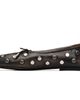 Alohas Alohas Brown Rosalind All Studs Vintage Effect Ballerina Flats - 3