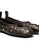 Alohas Alohas Brown Rosalind All Studs Vintage Effect Ballerina Flats - 4