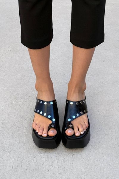 ALOHAS ALOHAS Nova Leather Sandals in Black, Women's at Urban Outfitters