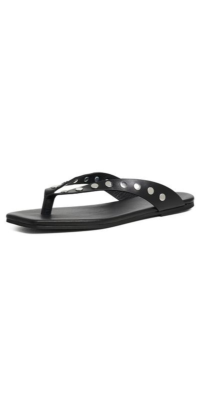 ALOHAS ALOHAS Ola Studs Black Leather Sandals Studs Black