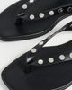 ALOHAS ALOHAS Ola Studs Black Leather Sandals Studs Black - 6