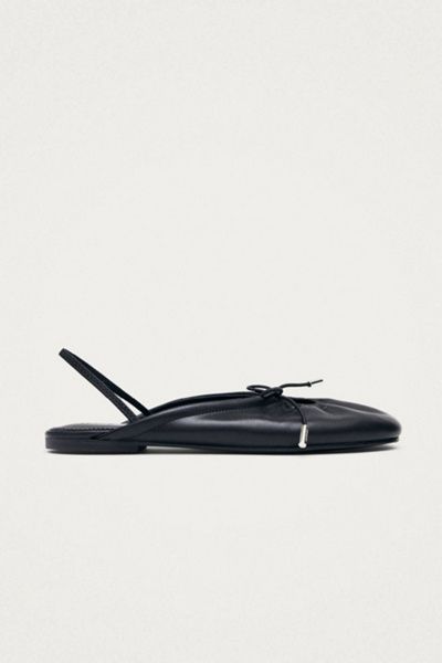 ALOHAS ALOHAS Oli Leather Ballet Flats in Black, Women's at Urban Outfitters