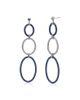 Alor Alor Blueberry and Grey Triple Oval Drop Earrings - 1