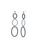Alor Alor Blueberry and Grey Triple Oval Drop Earrings - 2