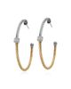 Alor Alor Yellow and Grey Large Hoop Diamond Earrings - 1