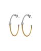 Alor Alor Yellow and Grey Large Hoop Diamond Earrings - 2