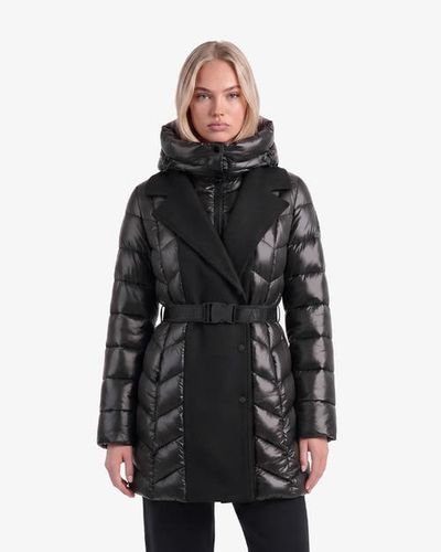 Alpenhaus Alpenhaus Selviere Wool-like Mixed Media Belted Coat