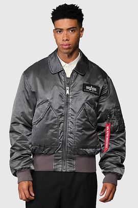Alpha Industries Alpha Industries Cwu 45/P Heritage Bomber Flight Jacket in Battlewash, Men's at Urban Outfitters