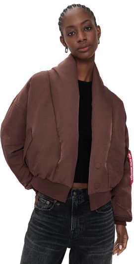Alpha Industries Alpha Industries Ivy Oversized Fit Flight Jacket Cocoa