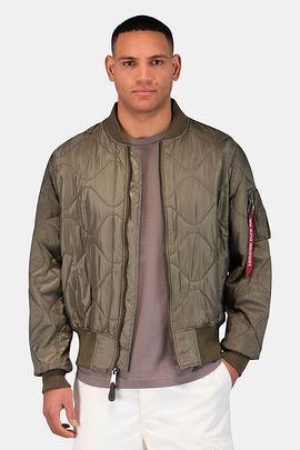 Alpha Industries Alpha Industries L-2B Relaxed Quilted Flight Jacket in Black, Men's at Urban Outfitters