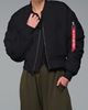 Alpha Industries Alpha Industries Ma-1 Cropped Oxford Flight Jacket in Black, Women's at Urban Outfitters - 1