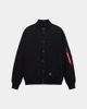 Alpha Industries Alpha Industries Ma-1 Fleece Jacket in Black, Men's at Urban Outfitters - 1