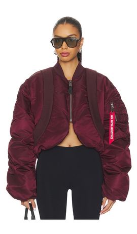 ALPHA INDUSTRIES ALPHA INDUSTRIES MA-1 Oversized Fit Flight Jacket with Knit Rib