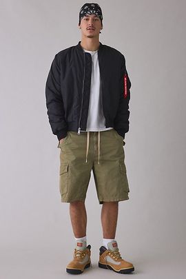 Alpha Industries Alpha Industries MA-1 Oxford Flight Jacket in Brown, Men's at Urban Outfitters