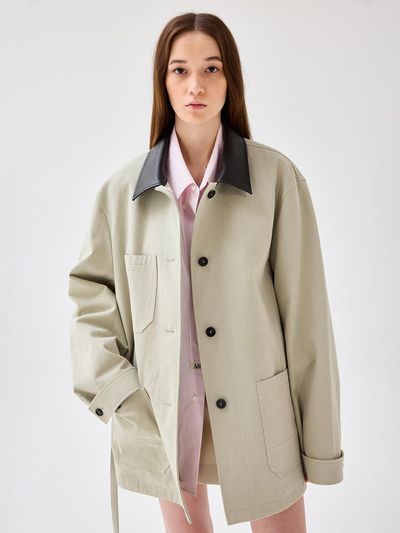 Alte French Work Jacket Beige