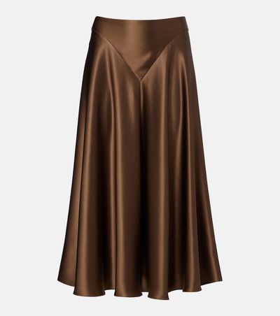 Altuzarra Altuzarra Ames silk satin midi skirt