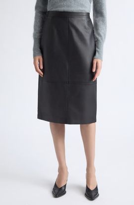 Altuzarra Altuzarra Hank Leather Midi Skirt
