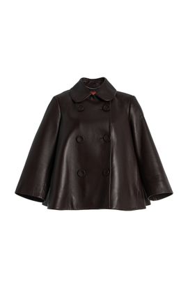 Altuzarra Altuzarra Hayden Leather Peacoat Brown FR 34