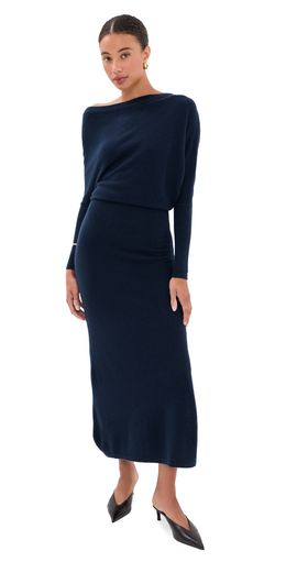 Altuzarra Altuzarra Kasos Cashmere Dress Navy