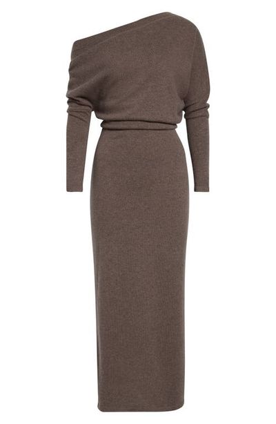 Altuzarra Altuzarra Kasos Long Sleeve Off the Shoulder Seater Cashmere Sweater Dress