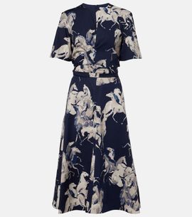 Altuzarra Altuzarra Kirsty printed cotton-blend wrap dress
