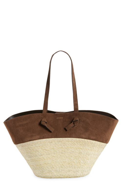 Altuzarra Altuzarra Large Knot Straw & Leather Tote