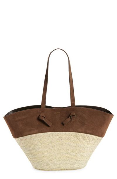 Altuzarra Altuzarra Large Knot Straw & Leather Tote