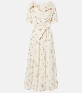 Altuzarra Altuzarra Lydia floral cotton-blend wrap dress