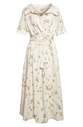 Altuzarra Altuzarra Lydia Stretch Cotton Poplin Wrap Shirtdress