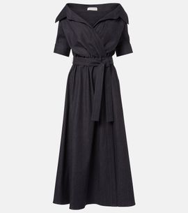 Altuzarra Altuzarra Lydia wrapped denim midi dress