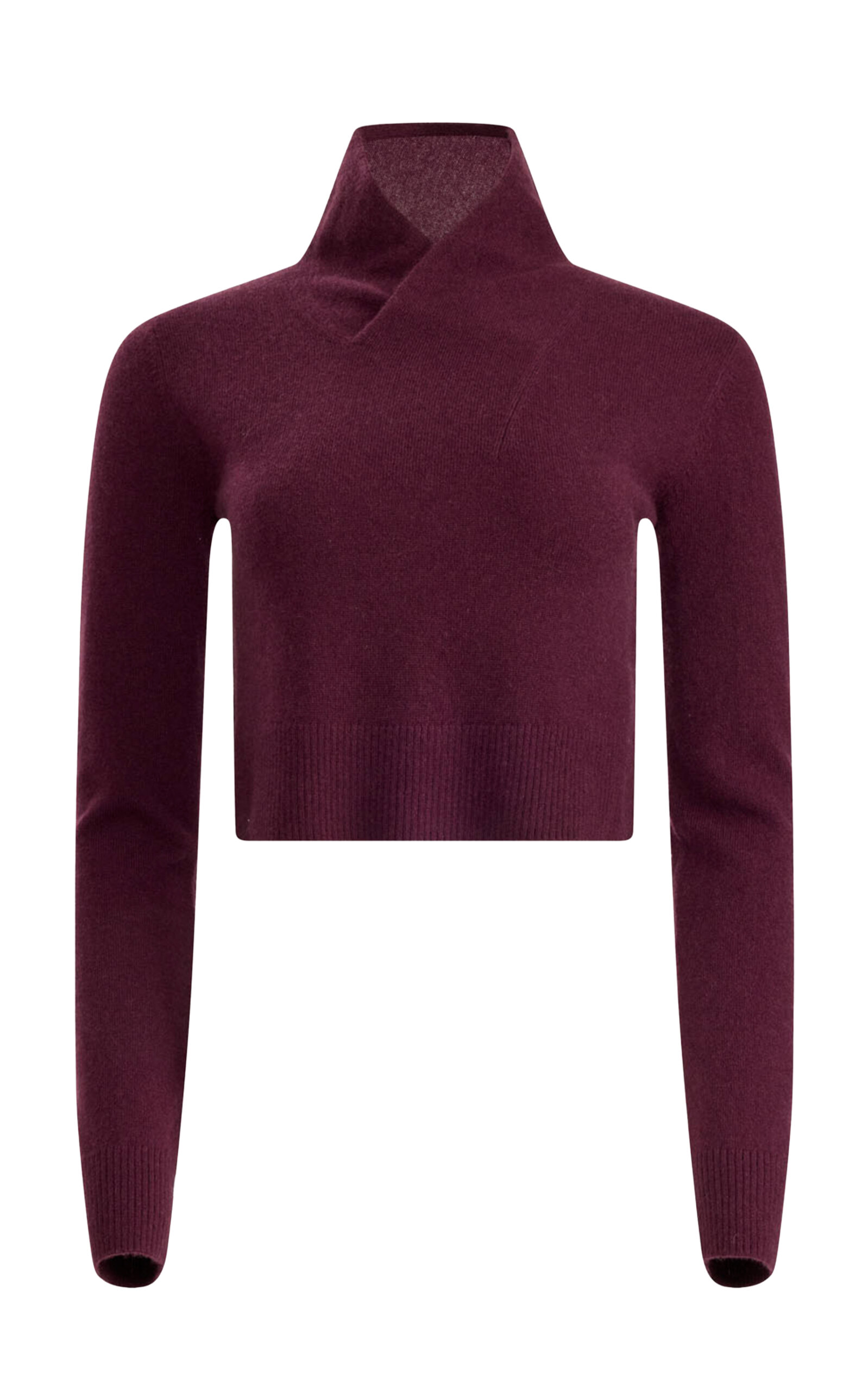 Altuzarra Altuzarra Oates Cropped Cashmere Sweater Burgundy S