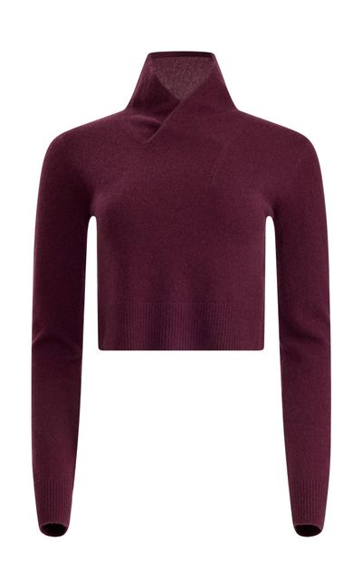 Altuzarra Altuzarra Oates Cropped Cashmere Sweater Burgundy S