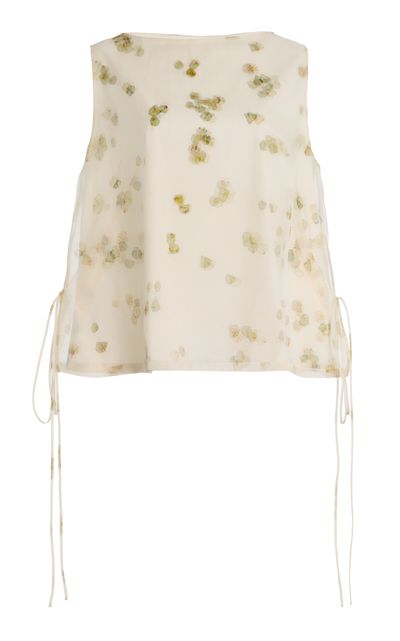 Altuzarra Altuzarra Siggi TieDetailed StretchCotton Top Ivory FR 34