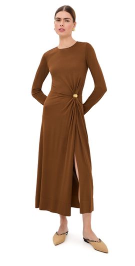 chinese dress ladies Lafont Ruffled Silk Maxi Dress  Petite Chrie