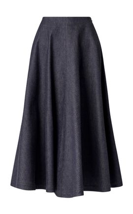 Altuzarra Altuzarra Varda Denim Midi Skirt Navy FR 44