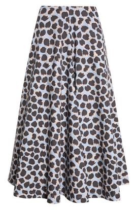 Altuzarra Altuzarra Varda Print A-Line Stretch Cotton Skirt