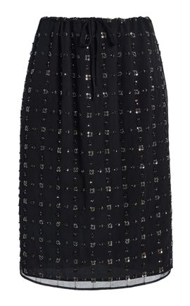 Altuzarra Altuzarra Vicky Embellished Chiffon Midi Skirt