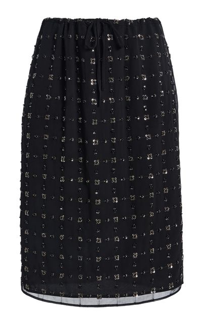 Altuzarra Altuzarra Vicky Embellished Chiffon Midi Skirt