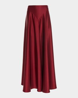 Altuzarra Ames V-Yoke Satin A-Line Maxi Skirt