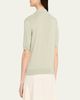 Altuzarra Cotton-Silk Short-Sleeve Polo Sweater - 3