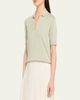 Altuzarra Cotton-Silk Short-Sleeve Polo Sweater - 4
