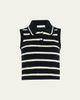 Altuzarra Elmer Striped Knit Sleeveless Polo Top - 1